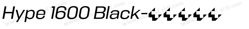 Hype 1600 Black字体转换